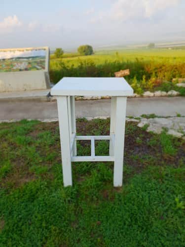 שולחן בר לבן גבוה