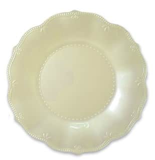 צלחות וינטג' שמנת 23 ס"מ